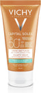 Vichy Capital Soleil SPF50+ Fluweelachtige Zonnecrème Normale tot Droge Huid - Gelaat 50ml