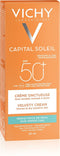 Vichy Capital Soleil SPF50+ Fluweelachtige Zonnecrème Normale tot Droge Huid - Gelaat 50ml