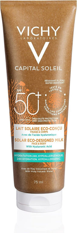 Vichy Capital Soleil SPF50+ Zonnemelk Ecologische Verpakking - Lichaam 75ml