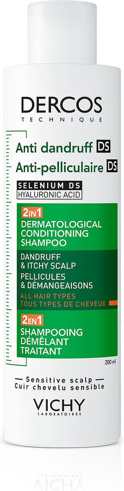 Vichy Dercos Technique 2in1 Anti-roos Shampoo + Conditioner - Alle haartypes - Roos en Jeuk - 200ml
