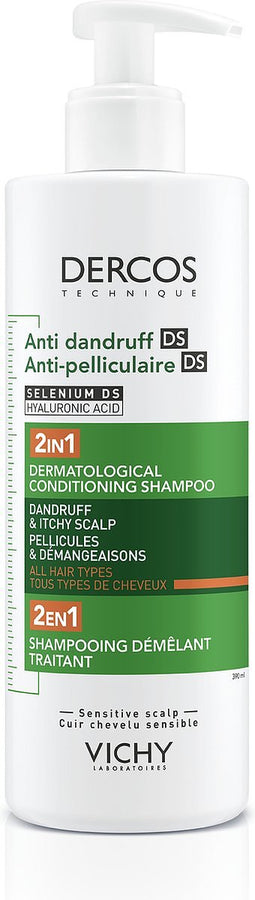 Vichy Dercos Technique 2in1 Anti-roos Shampoo + Conditioner - Alle haartypes - Roos en Jeuk - 390ml