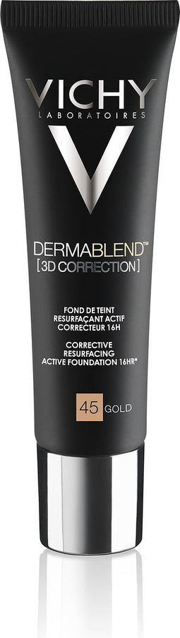 Vichy Dermablend 3D correctie foundation nr45 30ml voor een vette en onzuivere huid