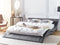 VICHY - Futon tweepersoonsbed - Grijs - 180 x 200 cm - Fluweel
