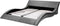 VICHY - Futon tweepersoonsbed - Grijs - 180 x 200 cm - Fluweel