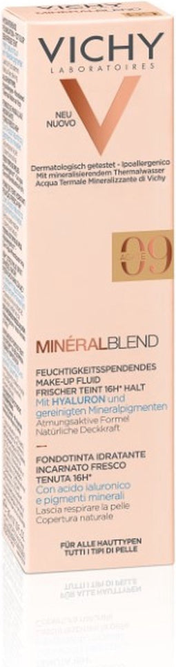 Vichy Minéralblend Hydraterende Foundation voor een Frisse en Stralende Teint - Agate 09