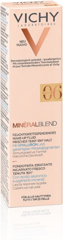 Vichy Minéralblend Hydraterende Foundation voor een Frisse en Stralende Teint - Ocher 06