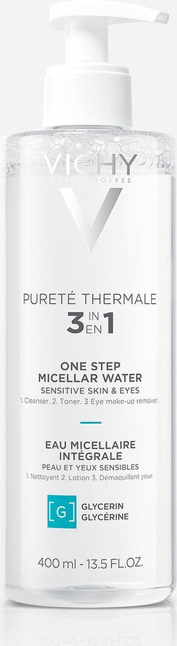 Vichy Pureté Thermale 3-IN-1 Micellair Mineraalwater - Voor Gevoelige Huid - 400ml