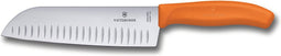 Victorinox Santokumes Swiss Classic, rvs oranje kunststof