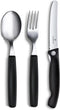 Victorinox Swiss Classic 3-delige Bestekset - Zwart - RVS