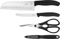 Victorinox Swiss Classic Kitchen set 4 delig - Messenset - Zwart