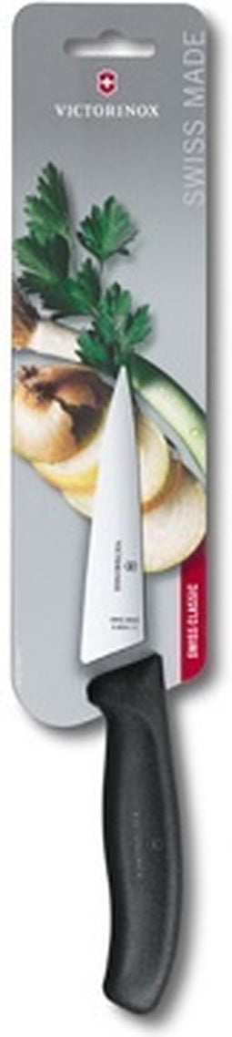 Victorinox Swiss Classic koksmes - 12cm - RVS/fibrox - zwart - blister