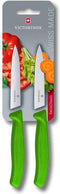 Victorinox SwissClassic Officemes - 2 Stuks: Glad en Kartel - Groen