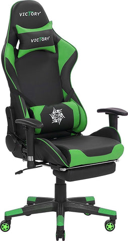 VICTORY - Gamestoel - Groen/ Zwart - Kunstleer