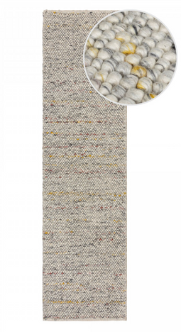 Flair Minerals - Wol Vloerkleed 60 x 230 cm - Zacht en Natuurlijk - Naturel Tinten