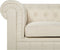 Fauteuil CHESTERFIELD Stof Beige