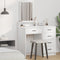 vidaXL - Witte - Kaptafel - met - Laden - - - 50x41x140 - cm