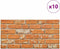 vidaXL - 10 - st - Wandpanelen - 3D - lichtbruine - baksteen - EPS
