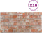 vidaXL - 10 - st - Wandpanelen - 3D - rode - baksteen - EPS