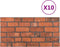 vidaXL - 10 - st - Wandpanelen - 3D - terracottakleurige - baksteen - EPS