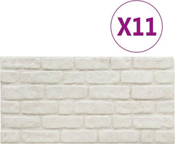 vidaXL - 10 - st - Wandpanelen - 3D - witte - baksteen - EPS
