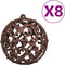 vidaXL - 100-delige - Kerstballenset - 3/4/6 - cm - bruin/bronskleur/goudkleurig