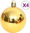 vidaXL - 108-delige - Kerstballenset - goud - en - rood