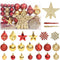 vidaXL - 108-delige - Kerstballenset - goud - en - rood