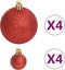 vidaXL - 108-delige - Kerstballenset - goud - en - rood