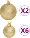 vidaXL - 108-delige - Kerstballenset - goud - en - rood
