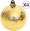 vidaXL - 108-delige - Kerstballenset - goud - en - rood