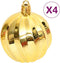 vidaXL - 108-delige - Kerstballenset - goud - en - rood