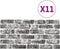 vidaXL - 11 - st - Wandpanelen - 3D - donkergrijze - baksteen - EPS
