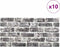 vidaXL - 11 - st - Wandpanelen - 3D - donkergrijze - baksteen - EPS