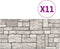 vidaXL 11 st Wandpanelen 3D grijze baksteen EPS
