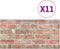 vidaXL 11 st Wandpanelen 3D rode baksteen EPS