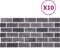 vidaXL - 11 - st - Wandpanelen - 3D - zwarte - en - grijze - baksteen - EPS
