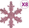 vidaXL - 111-delige - Kerstballenset - polystyreen - roze