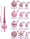 vidaXL - 111-delige - Kerstballenset - polystyreen - roze
