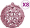 vidaXL - 111-delige - Kerstballenset - polystyreen - roze