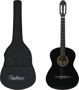 vidaXL - 12-delige - Gitaarset - klassiek - beginner - 4/4 - 39" - zwart