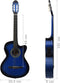 vidaXL - 12-delige - Gitaarset - met - equalizer - en - 6 - snaren - western - blauw