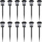 vidaXL 12-delige LED-tuinverlichtingsset solar met pin 8.6x8.6x38 cm
