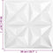 vidaXL - 12 - st - Wandpanelen - 3D - origami - 3 - m² - 50x50 - cm - wit