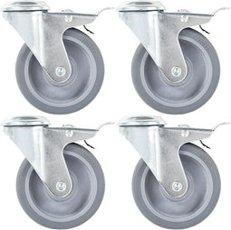 vidaXL - 12 - st - Zwenkwielen - met - boutgaten - 100 - mm