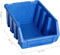 vidaXL - 128-delige - Opslagbakkenset - met - wandpanelen - blauw - en - zwart