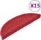 vidaXL - 15 - st - Trapmatten - 56x17x3 - cm - bordeauxrood