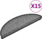 vidaXL - 15 - st - Trapmatten - 56x17x3 - cm - donkergrijs