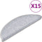 vidaXL - 15 - st - Trapmatten - 56x17x3 - cm - lichtgrijs