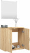 vidaXL - 2-delige - Badkamermeubelset - bewerkt - hout - eikenkleurig