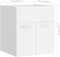 vidaXL - 2-delige - Badkamermeubelset - bewerkt - hout - wit